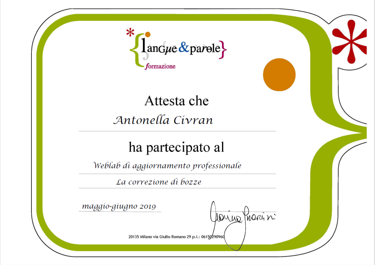 La correzione di bozze